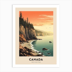 West Coast Trail Canada 3 Vintage Hiking Travel Poster Art Print