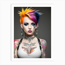 Pretty Punk Girl - Hall-O-Gram Creations 33 Art Print