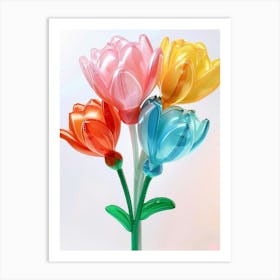 Dreamy Inflatable Flowers Carnations 7 Art Print