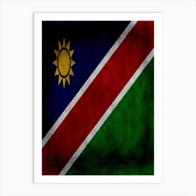 Namibia Flag Texture Art Print