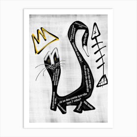 Cat With A Crown Art Print