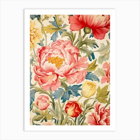 Floral Wallpaper 108 Art Print