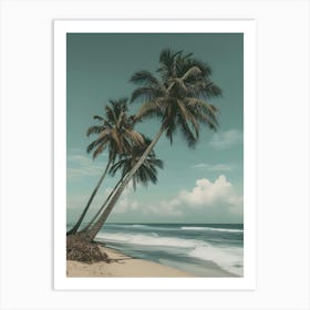 Palm Trees On The Beach 3 Art Print