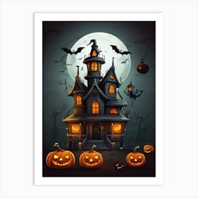 Halloween House 1 Art Print