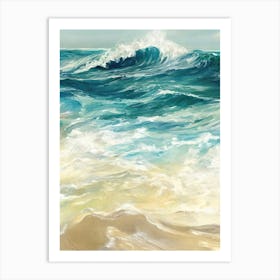 Arrival Of The Waves Art Print
