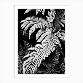 Tasmanian Tree Fern Linocut Art Print