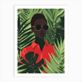 Girl In The Jungle 2 Art Print