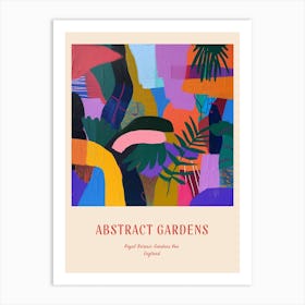 Colourful Gardens Royal Botanic Gardens Kew United Kingdom 1 Red Poster Art Print