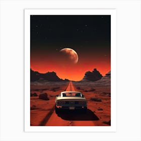 Car In The Desert Art Print