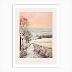 Dreamy Winter National Park Poster  The South Downs England 1 Art Print