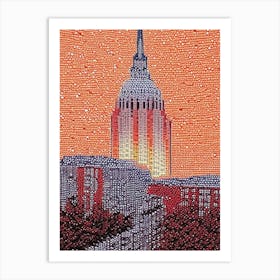 Buckeye, City Us  Pointillism Art Print