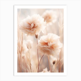 Boho Dried Flowers Carnation 3 Art Print