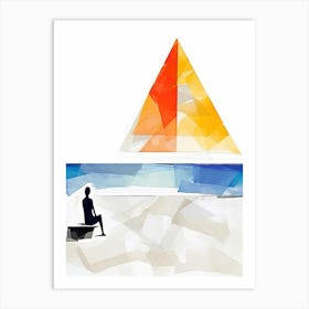 Pyramids And Sand Style Abstract Art Print