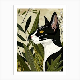 Black And White Cat 31 Art Print