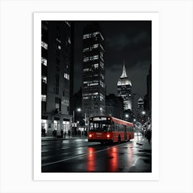 New York City At Night Art Print