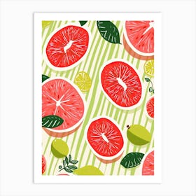 Guava Fruit Summer Illustration 1 Art Print