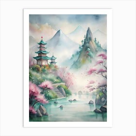 Asian Landscape Painting 1 Art Print