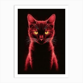 Red Cat Art Print