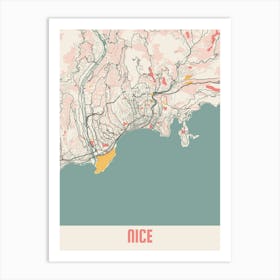 Nice Map Poster Art Print