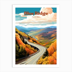 Blue Ridge Parkway All American Travel Art Art Print