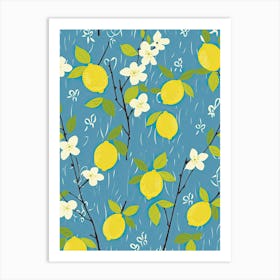 Lemons Illustration 6 Art Print