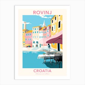 Rovinj, Croatia, Flat Pastels Tones Illustration 2 Poster Art Print