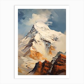 Cho Oyu Nepal China 1 Mountain Painting Art Print