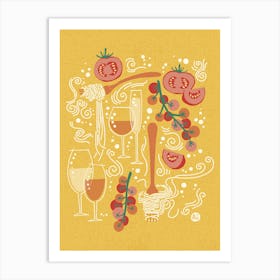 Pasta Paradise [yellow] Art Print