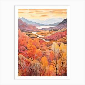 Autumn National Park Painting Abisko National Park Sweden 1 Art Print