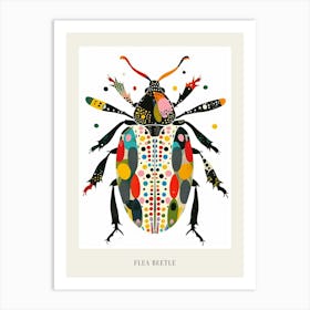Colourful Insect Illustration Flea Beetle 1 Poster Art Print