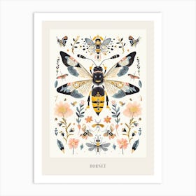 Colourful Insect Illustration Hornet 12 Poster Art Print