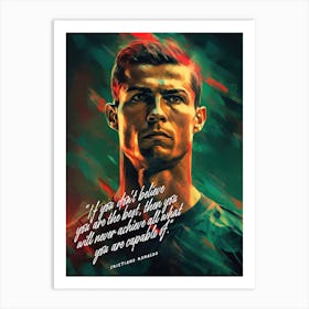 Cristiano Ronaldo Art Quote Art Print