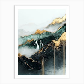 K2 Gold Streams Textured Serenity Art Print