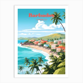 Barbados Caribbean Beach Travel Art Art Print