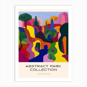 Abstract Park Collection Poster Parque Mexico Mexico City 1 Art Print