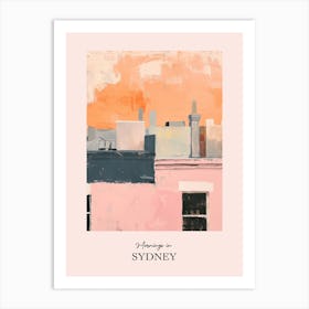 Mornings In Sydney Rooftops Morning Skyline 2 Art Print