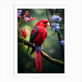 Feathers of Fire: Rosella Jungle Bird Art Art Print