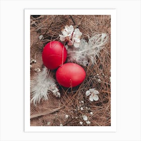 Easter Eggs On The Grass Art Print