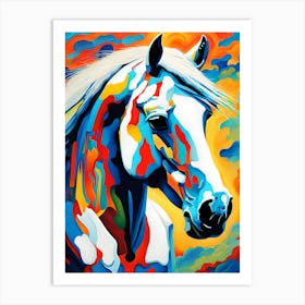 Colourful Artistic Horse Art Print