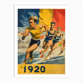 Aihrgdesign A Vintage Sports Poster For The 1920 Antwerp Olym 4cae4c7c F7e7 4fc2 9b93 20a49eddc9e2 1 Art Print