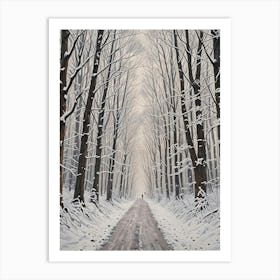 Winter Road Art Print