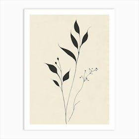 Leaf And A Flower Art Print