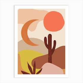 Cactus In The Desert Art Print