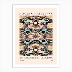 House Of Patterns Snake Animal Print Pattern 5 Art Print