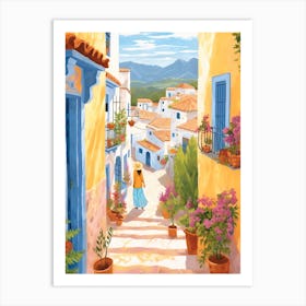 Chefchaouen Morocco 2 Illustration Art Print