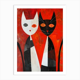 Two Cats 4 Art Print