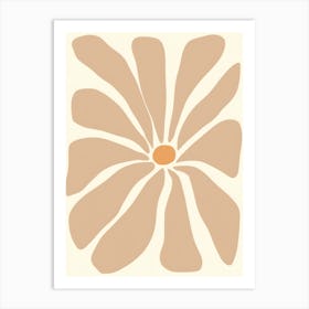 Beige Flower Art Print