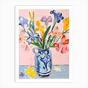 Flower Painting Fauvist Style Iris 1 Art Print