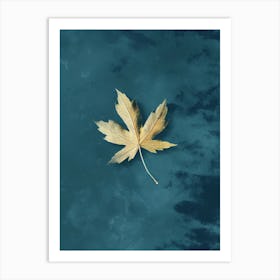 Autumn Leaf On Water Art Print