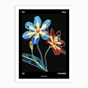 No Rain No Flowers Poster Forget Me Not 2 Art Print